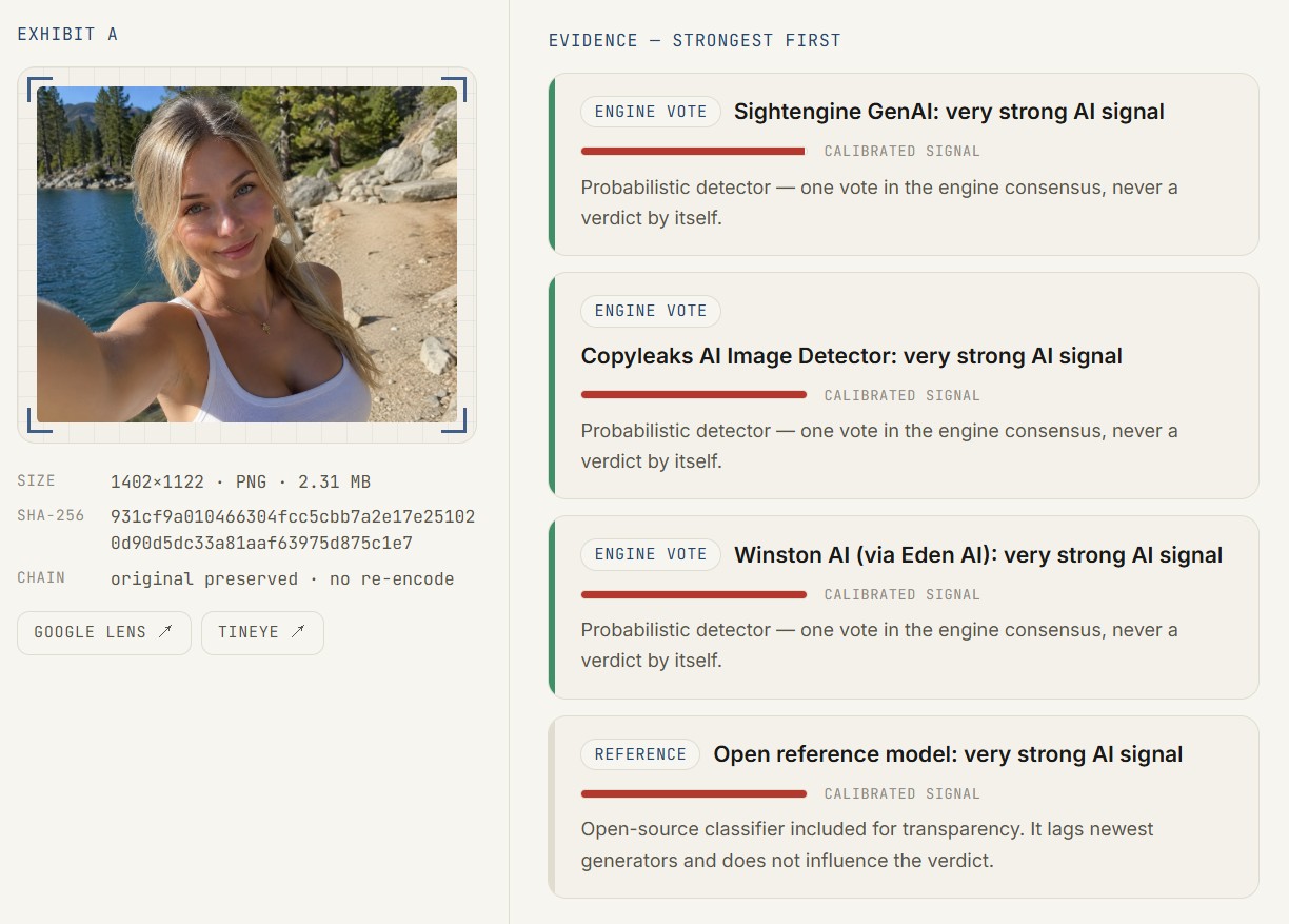 Report: Dating profile selfie